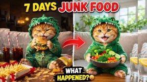 Я ел вредную еду 7 дней… Вот что случилось 😱?? #историякота