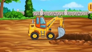 Мультики для детей. Собираем экскаватор, изучаем детали, едем на задание. Изучаем транспорт.