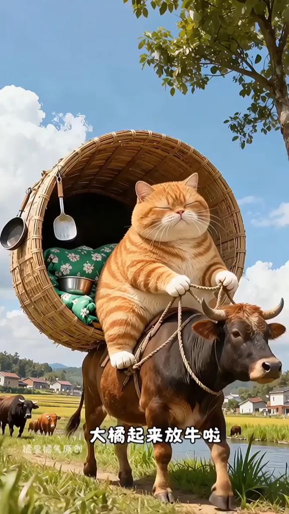  Рыжая киса путешествует на бычке  когда такси слишком скучно а приключения зовут!