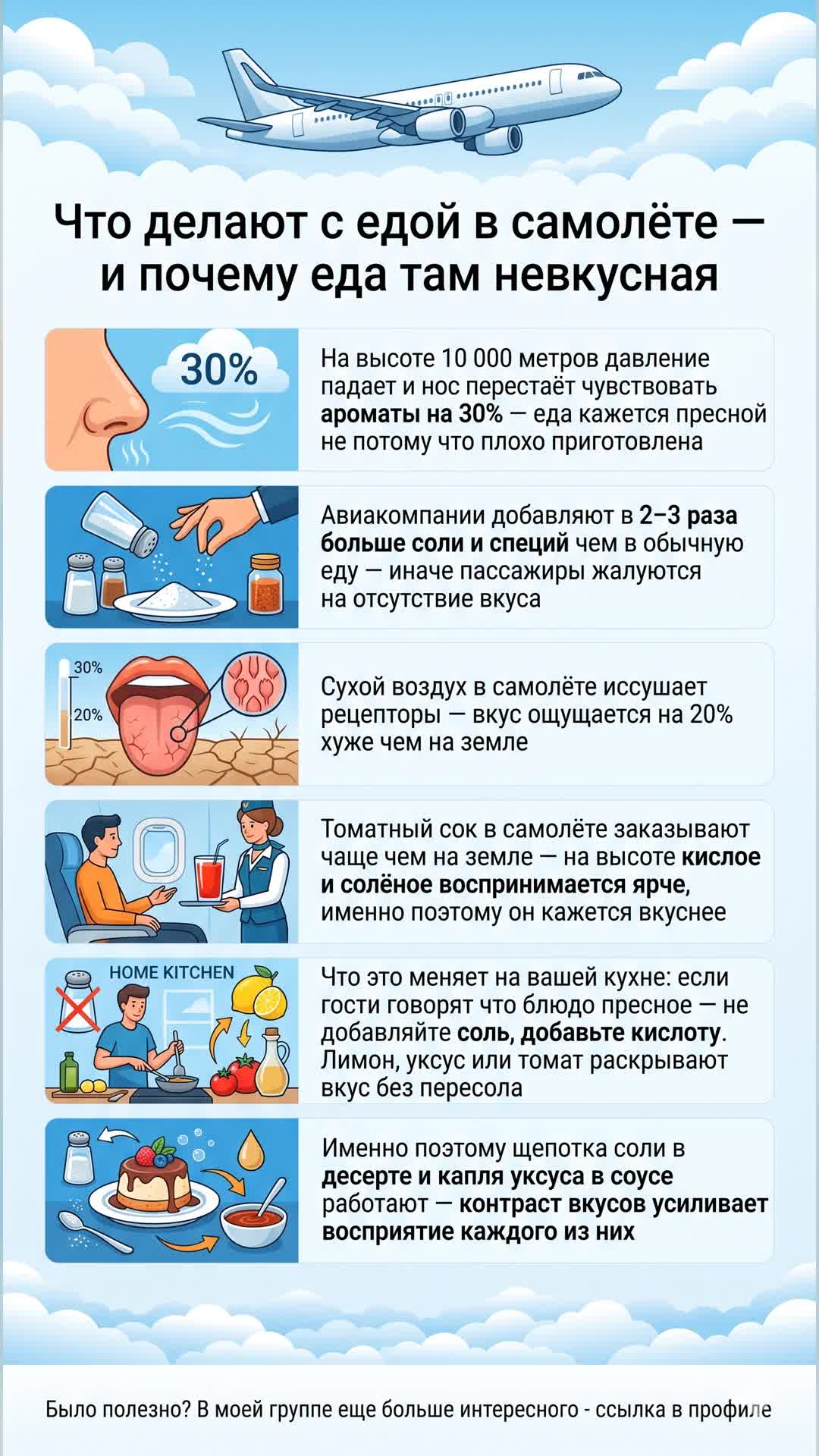 Почему еда в самолёте кажется невкусной?