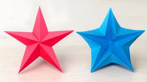 Объемная звезда из бумаги своими руками ⭐ как сделать звезду на 9 мая ⭐