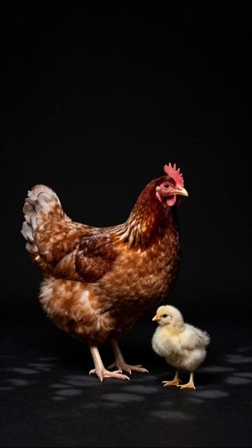 Курочка и её цыплёнок: милые моменты домашниеживотные цыплёнок курица