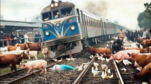 Подборка шокирующих железнодорожных катастроф. Лучшая подборка