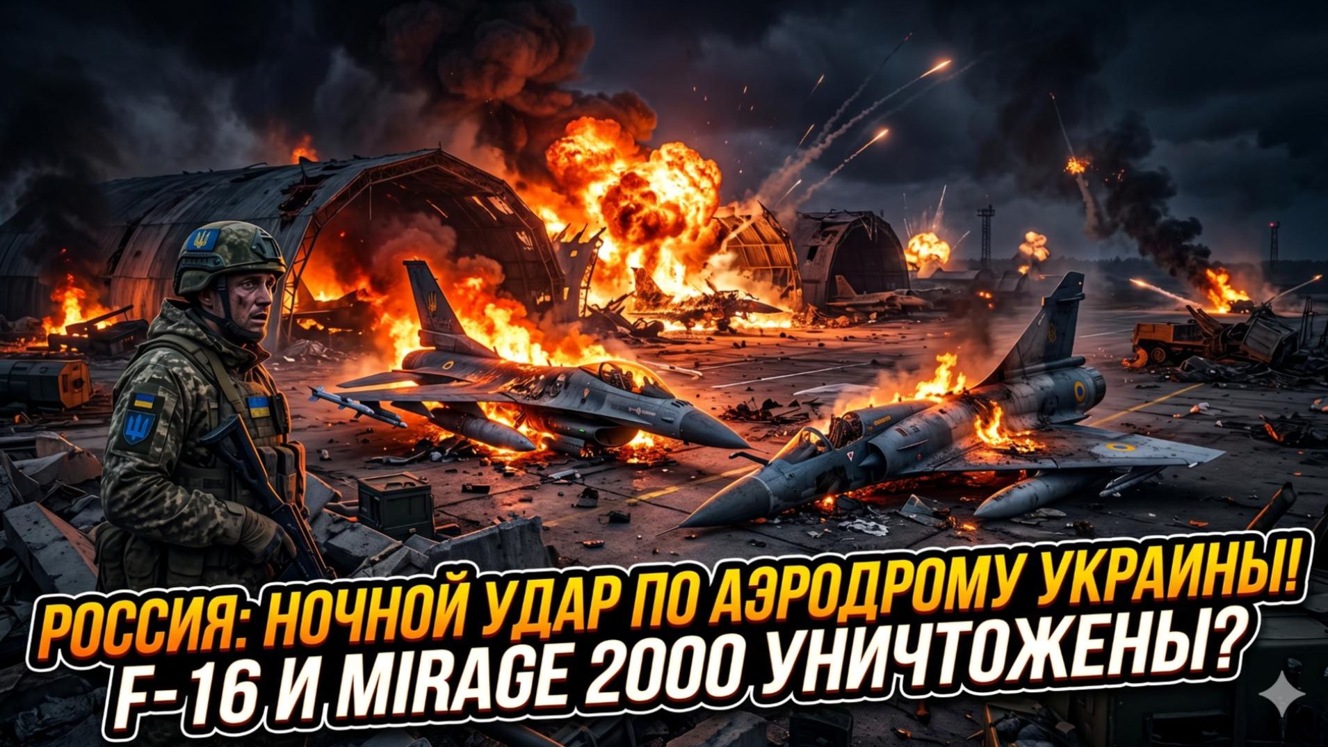 💥 Ночной кошмар НАТО: удар по аэродрому - сожжены F-16 и Mirage 2000