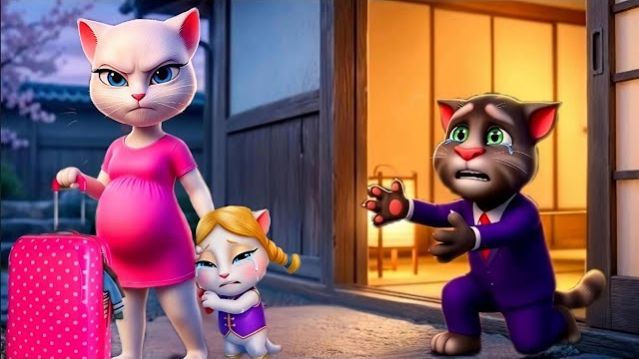 МУЖ ТОМ УМОЛЯЕТ  АНЖЕЛА ЗЛИТСЯ И ХОЧЕТ УЙТИ  МОЯ АНЖЕЛА 2 И 1 И ТОМ