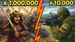 ЧТО ЕСЛИ 1,000,000 САМУРАЕВ НАПАДУТ НА СОВРЕМЕННУЮ ВОЕННУЮ БАЗУ?