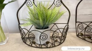 Подвесное кашпо МИЛЫЕ ЗАВИТКИ малое, металл, 32х31 см, 8498800⧸9806828, 8498800-9806829