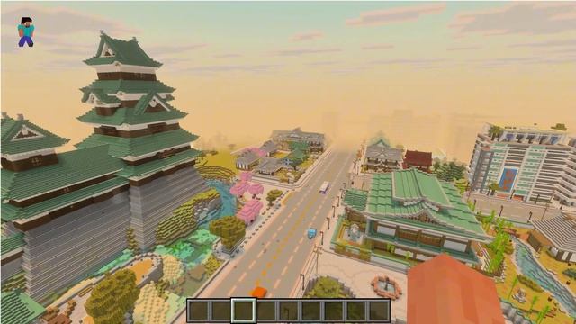 обзор на карту мод в Minecraft город Токио