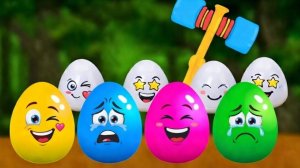 Весёлые яйца - Сортёр для малышей | Учим цвета и фигуры