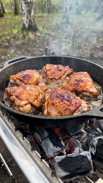 Когда курица на углях  это уже повод остаться