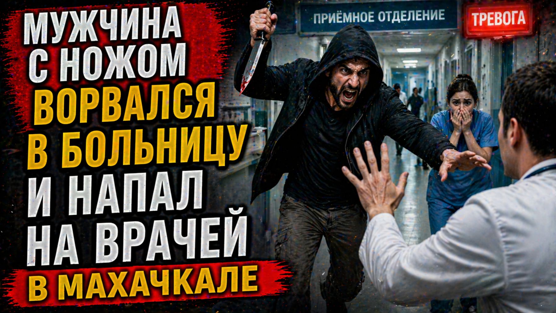 СРОЧНО! Мужчина с ножом ворвался в больницу и напал на врачей в Махачкале
