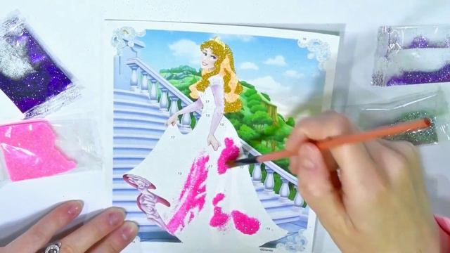 Раскрашиваем цветным песочком СКАЗОЧНЫХ ПРИНЦЕСС