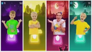 Влад и Ники в Tiles Hop! 🍏 Даме Ту Косита (Dame Tu Cosita COVER) — Музыкальный Челлендж