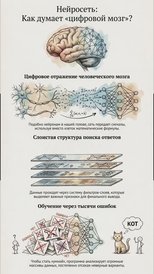 Как работает нейросеть простыми словами для школьника