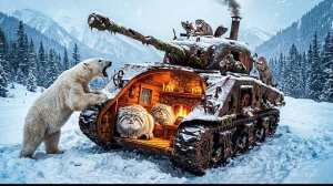 Сибирские дикие кошки превращают заброшенный резервуар в Секретное убежище в самом холодном месте