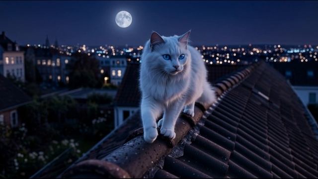 Старый кот на крыше