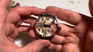 Дмитрий Бродниковский-часы Авангард-Кандинский эмаль (сапфир+сталь)