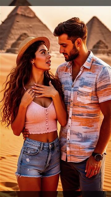 Романтика около египетских пирамид