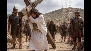 Неся крест.