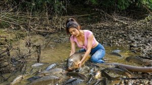 Примитивный способ рыбалки.