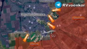 ‼️🇷🇺🇺🇦 Бои за Константиновку: Армия России продвигается в частном секторе

▪️Российские войска а