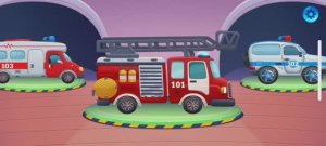 Мультики для детей детей.. Изучаем спецтранспорт. Собираем пожарную машину и едем тушить пожар.