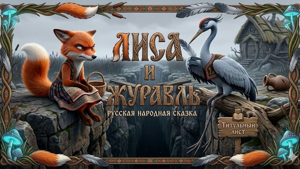 Лиса и журавль. Русская народная сказка