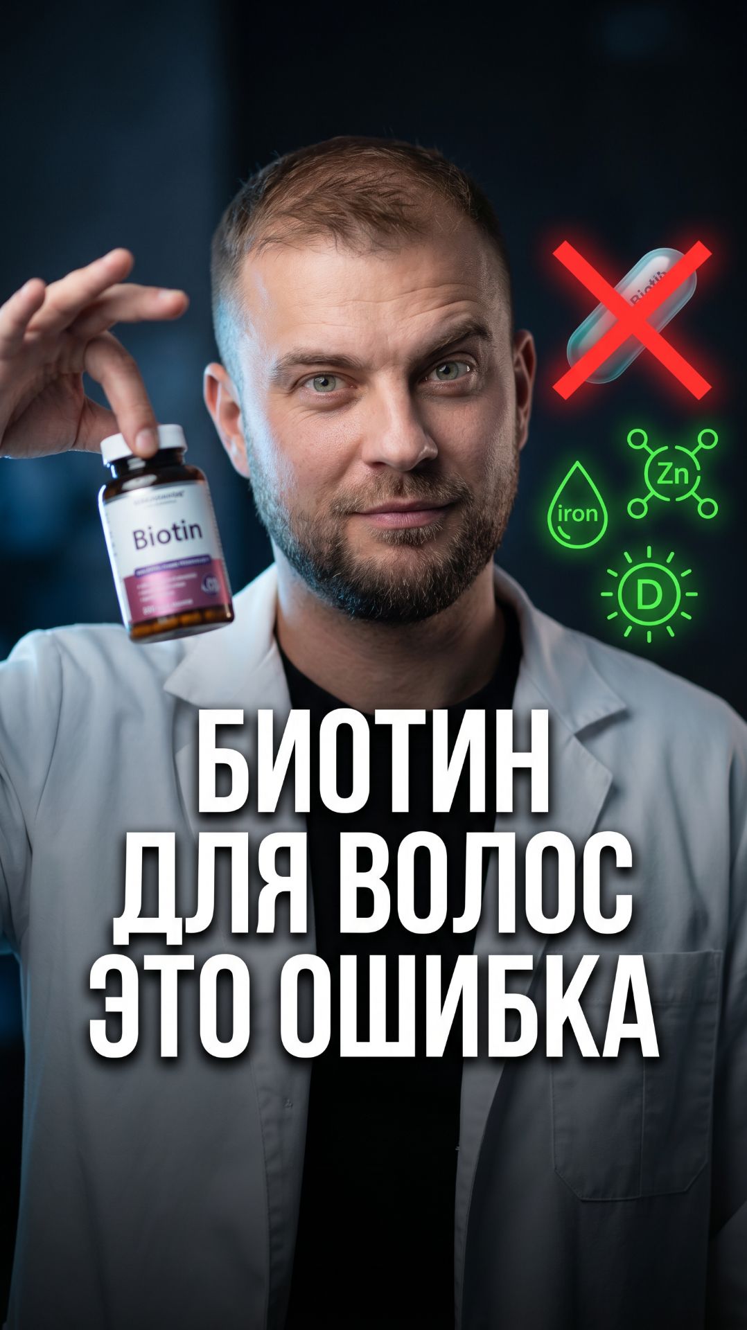 Пьёте биотин для волос? Зря — объясняет хирург