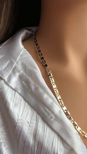 Позолоченная цепь XUPING в стиле Гуччи (60 см. / 5 мм.)