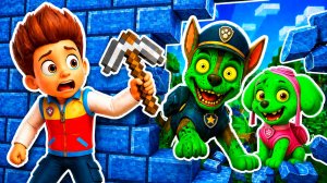 ЧТО Случилось С Щенячий Патруль Скай Райдер Гонщик Зомби в Майнкрафт Мультик