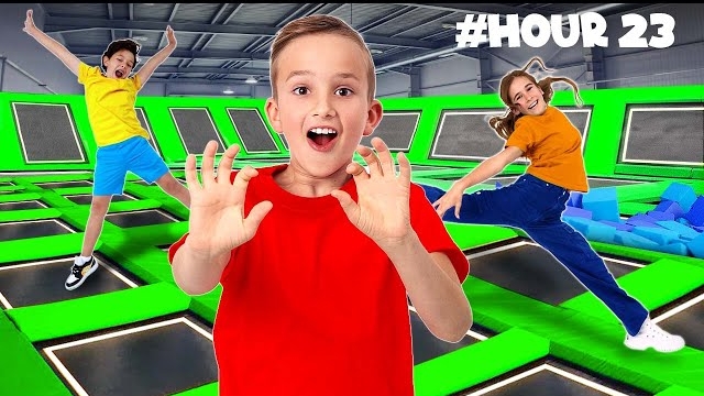 День рождения Влада в экстремальном батутном парке  24-часовой челлендж