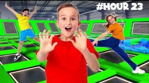 День рождения Влада в экстремальном батутном парке | 24-часовой челлендж