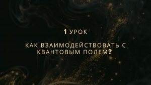 Урок 1. Как работать с квантовым полем?