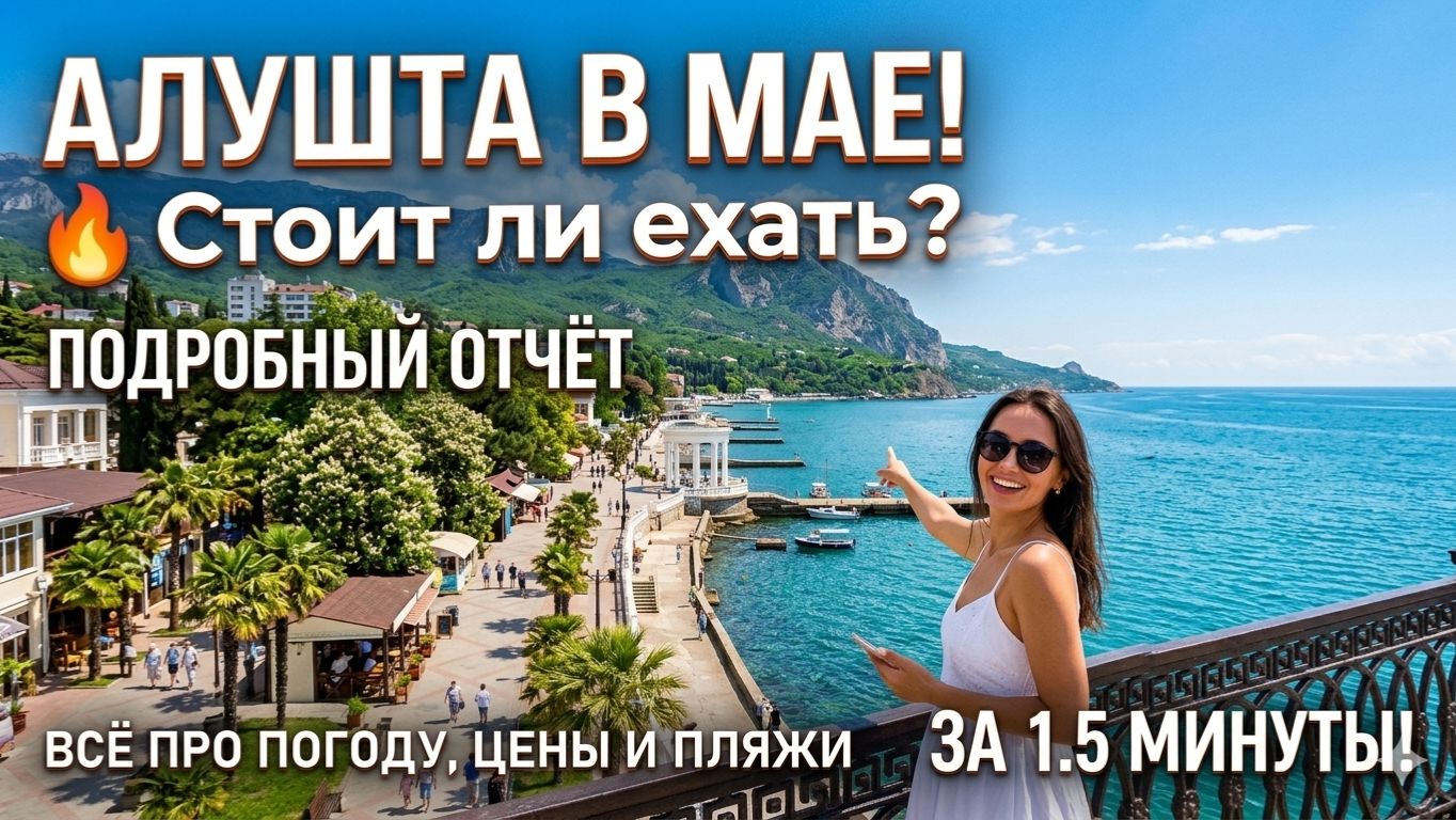 Майская Алушта за 90 секунд ⏱️🌊 ☀️