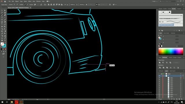 Nissan GTR speedpaint Adobe Illustrator