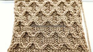 Рельефный узор с крупными сотами ⭐ Для вязания шапки, свитера ⭐ Схема