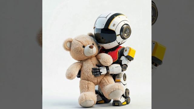 мишка и робот