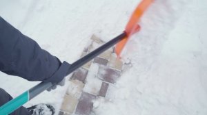 Лопата для уборки снега СИБРТЕХ поликарбонат, 465x410x1390 мм, стальной черенок, усиленная 61655