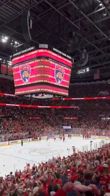 view from the stands as the panthers win the eastern conference!