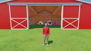 Полицейская пожарная  скорая помощь машинки для детей грузовики перевозят людей - синий трактор