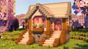 МАЙНКРАФТ Как построить вишневый домик - Майнкрафт гайд туториал новые видео