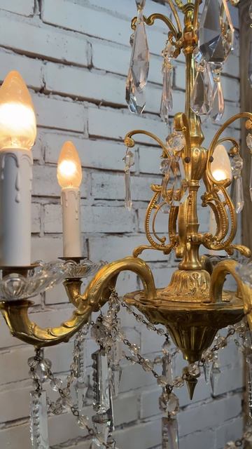 Элегантная старинная люстра на 5 свечей 20713