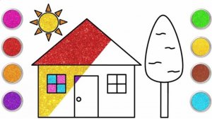 Нарисуем Домик, Рыбку и Фрукты/Видео Мультфильм для Детей/Обучающие Мультики