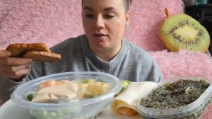 Ну здравствуйте)! Поздний завтрак| Поке, морская капуста, ролл с курицей и кофеек в холодную погоду