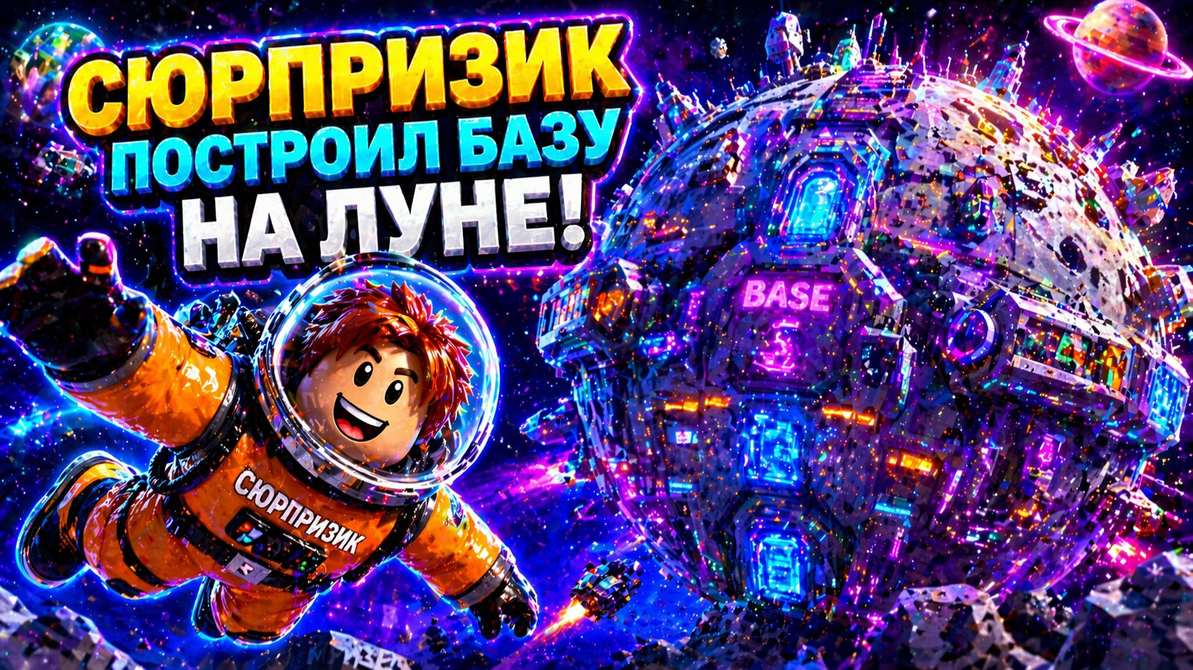 🪐СЮРПРИЗИК ПОСТРОИЛ БАЗУ НА ЛУНЕ! 🌕 СЕКРЕТНЫЙ БУНКЕР В КОСМОСЕ 🚀 ROBLOX ВЫЖИВАНИЕ ✨