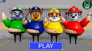 Погоня «ЩЕНЯЧЬЕГО ПАТРУЛЯ», Щебень, Рекс, Маршалл в ТЮРЬМЕ, УПРАВЛЯЙ БАРРИ! #Roblox #obby