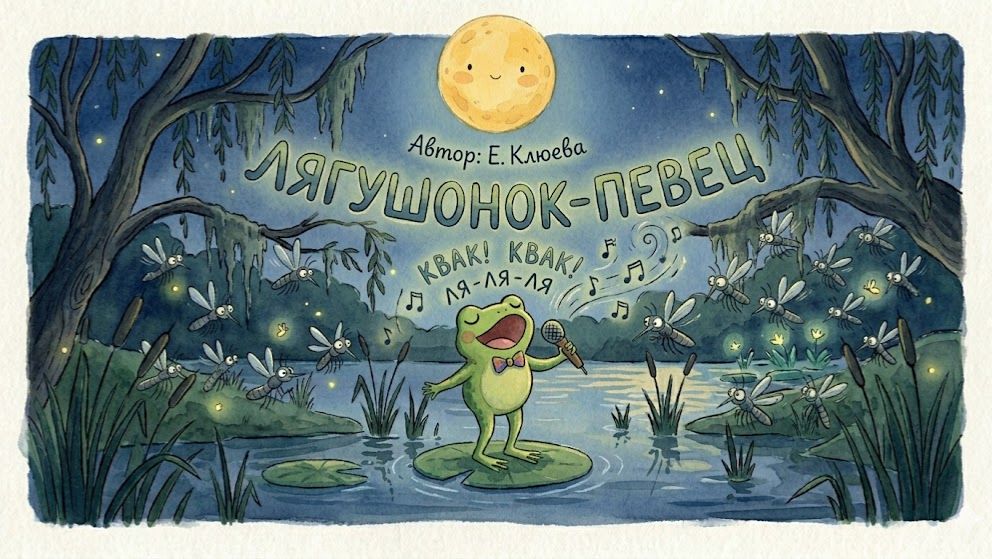 Лягушонок певец. Стих