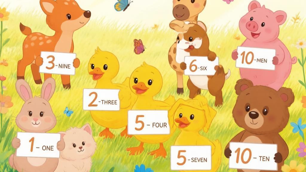Как выучить цифры на английском языке, детское видео о том как легко выучить  цифры от 1 до 10