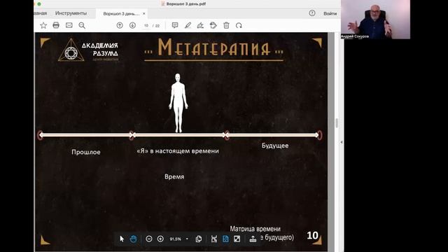 Воркшоп "ИСЦЕЛЯЮЩАЯ МЕТАТЕРАПИЯ" 3 день