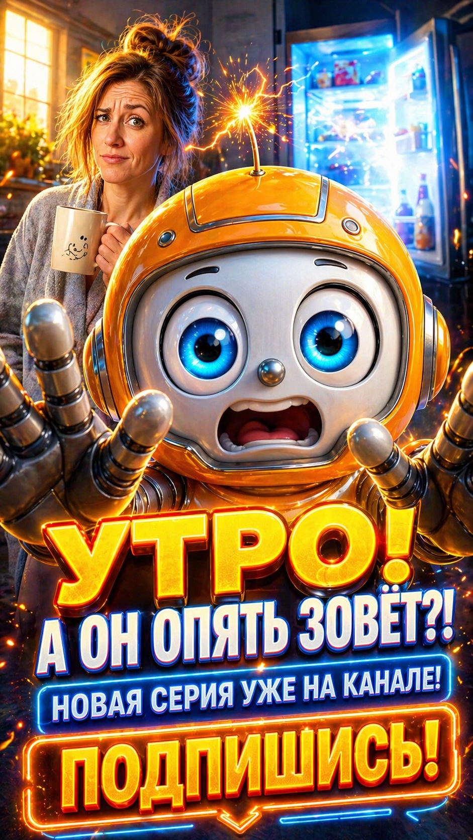 Утро началось… С ХОЛОДИЛЬНИКА?! 😳 #shorts